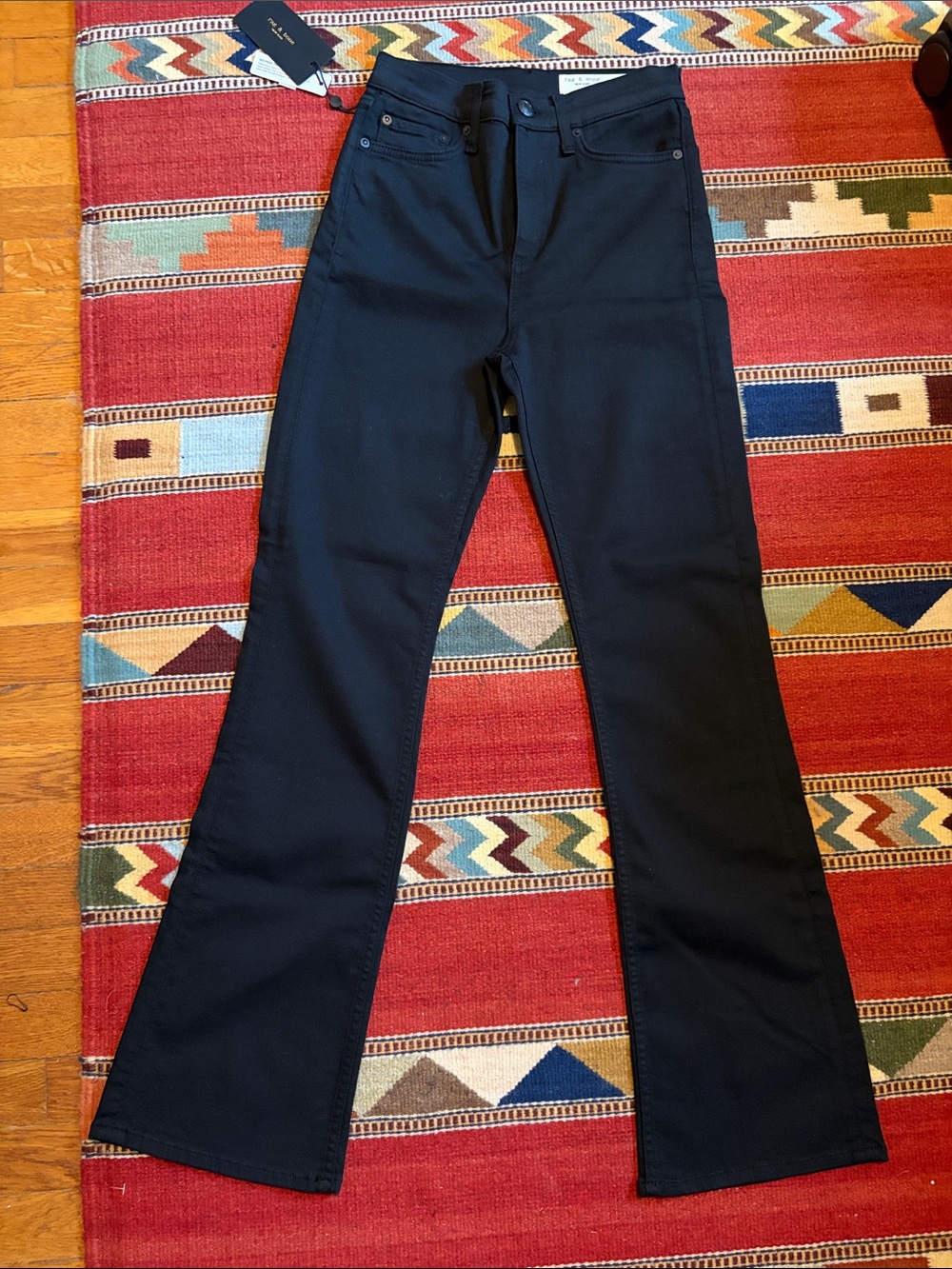 NWT rag & bone “The Peyton”  Black High-Rise Bootcut Jeans